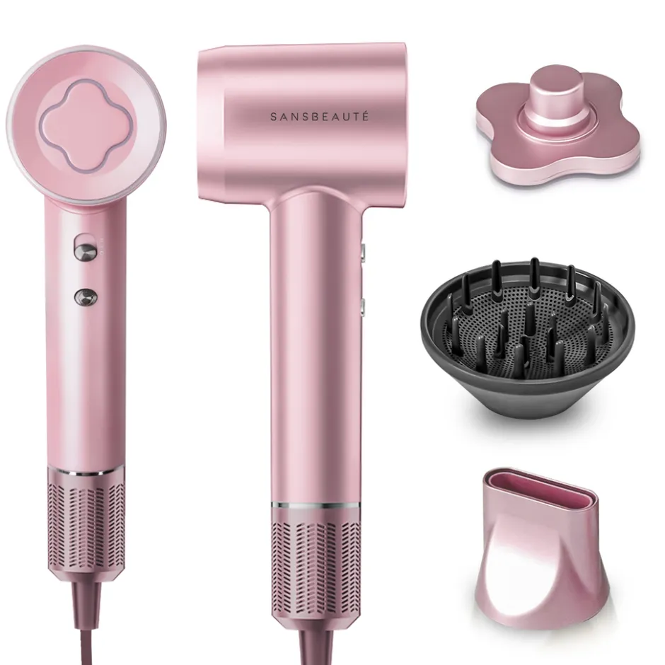 Sansbeauté Föhn Met Diffuser - Ionische Haardroger - Reisföhn - Haarföhn - Krullen - Hair Dryer - 2000W< Haarstylers