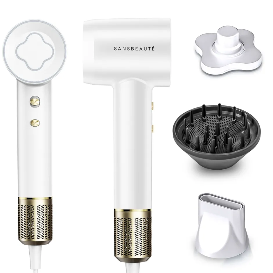 Föhn Met Diffuser - Ionische Haardroger - Reisföhn - Haarföhn - Krullen - Hair Dryer - 2000W|Sansbeauté Outlet