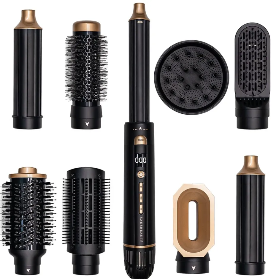 Sansbeauté 8-in-1 Airstyler met Diffuser - Multistyler - Krulborstel< Haarstylers