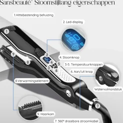 Sansbeauté Professionele Stoomstijltang 4.1< Haarstylers