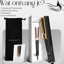 Sansbeauté ® Sanstraight Wet-to-Dry Stijltang< Haarstylers