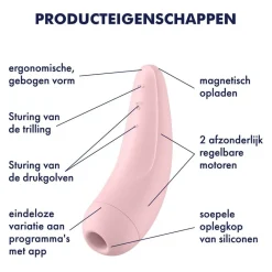 Satisfyer Curvy 2+ Air Pulse Stimulator + Vibration Vibrator< Seksspeeltjes