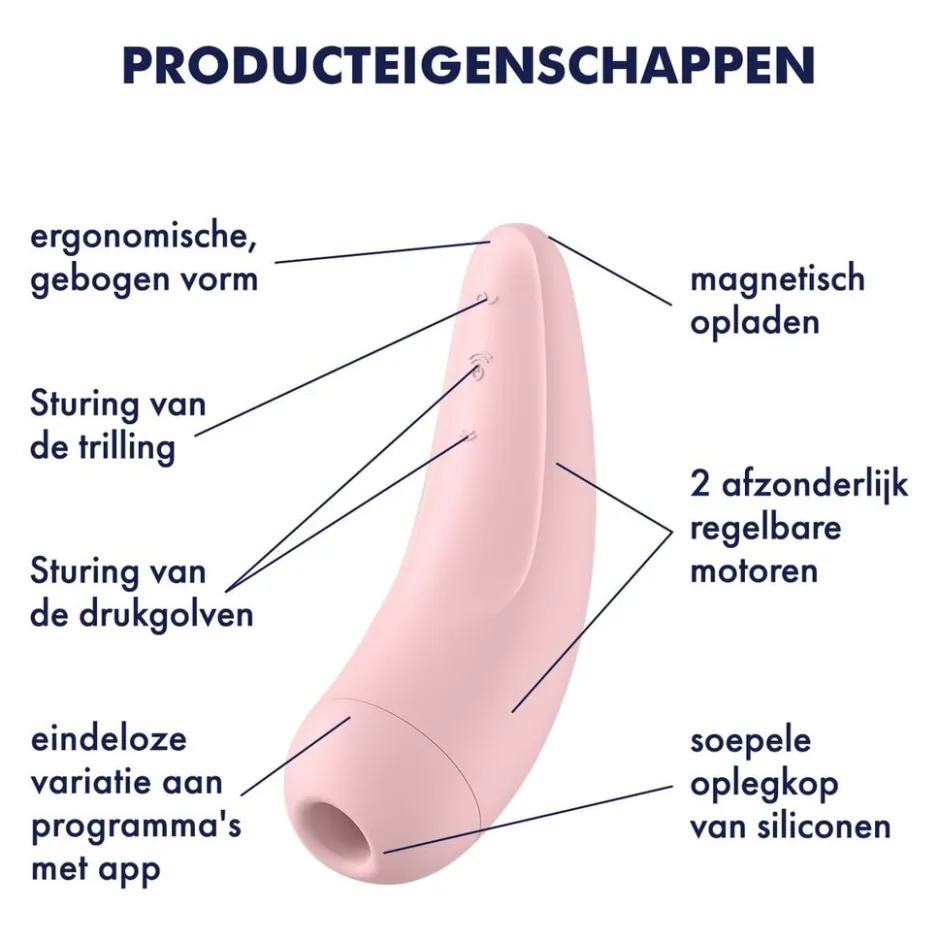 Satisfyer Curvy 2+ Air Pulse Stimulator + Vibration Vibrator< Seksspeeltjes