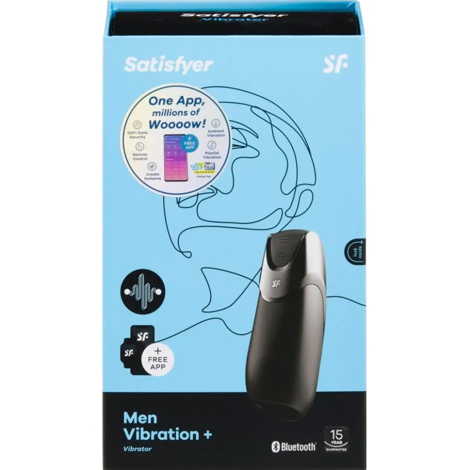 Satisfyer Men Vibration+ Connect App Vibrator< Seksspeeltjes