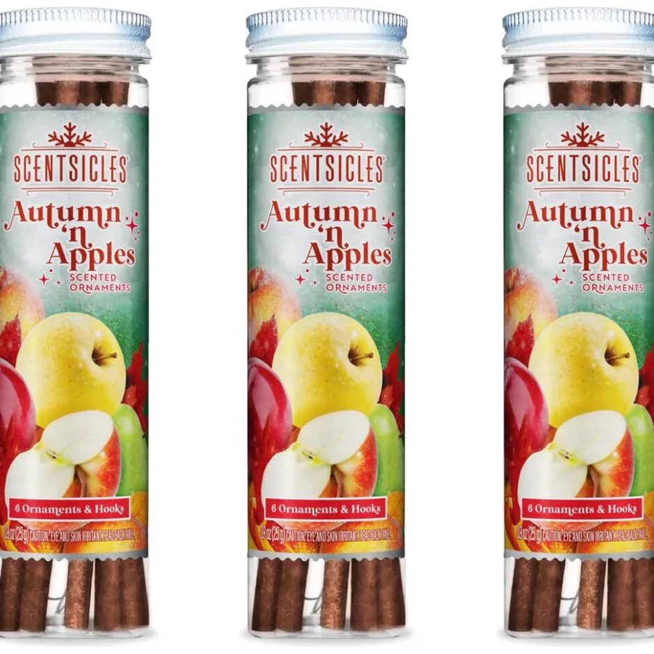 Scentsicles Apples & Autumn geurende kerstboomversiering met haken< Woonaccessoires