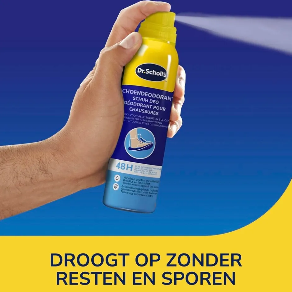 Dr. Scholl's Scholl Deodorant Schoenenspray< Zweetvoeten