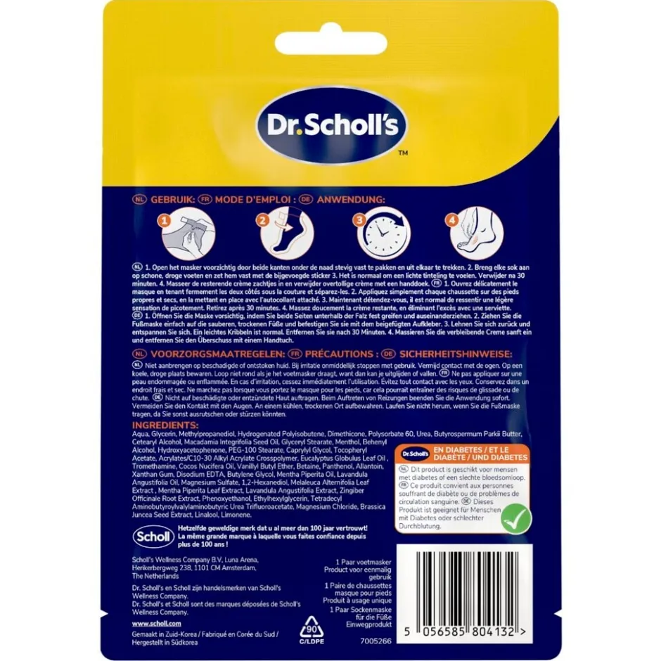Dr. Scholl's Scholl Verzachtend en Revitaliserend Voetmasker< Voetmasker