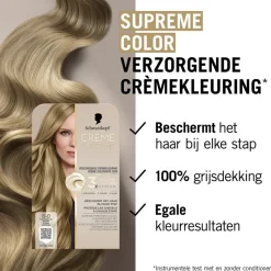 8-0 Natuurlijk Blond Verzorgende Crèmekleuring|Schwarzkopf creme supreme Sale