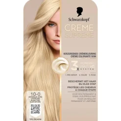10-0 Natuurlijk Ultra Lichtblond Verzorgende Crèmekleuring|Schwarzkopf creme supreme Sale