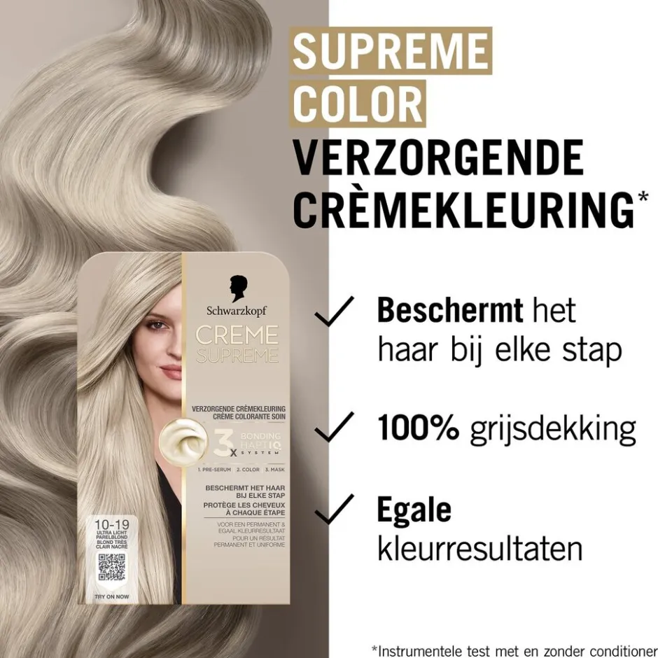 10-19 Ultra Licht Parelblond Verzorgende Crèmekleuring|Schwarzkopf creme supreme Hot
