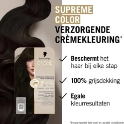 Schwarzkopf creme supreme 3-0 Natuurlijk Extra Donkerbruin Verzorgende Crèmekleuring< Haarverf