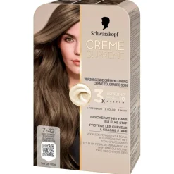 7-42 Nude Donker Beigeblond Verzorgende Crèmekleuring|Schwarzkopf creme supreme New