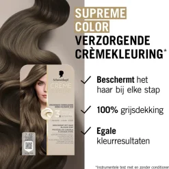 7-42 Nude Donker Beigeblond Verzorgende Crèmekleuring|Schwarzkopf creme supreme New