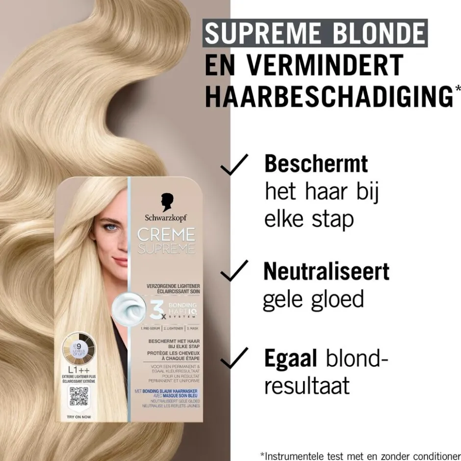 Schwarzkopf creme supreme L1++ Verzorgende Lightener< Haarverf
