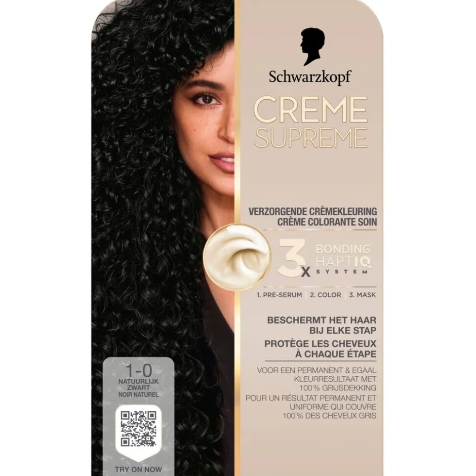 1-10 Natuurlijk Zwart Verzorgende Crèmekleuring|Schwarzkopf creme supreme Best