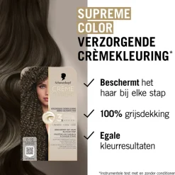 Schwarzkopf creme supreme 6-16 Cool Licht Asbruin Verzorgende Crèmekleuring< Haarverf