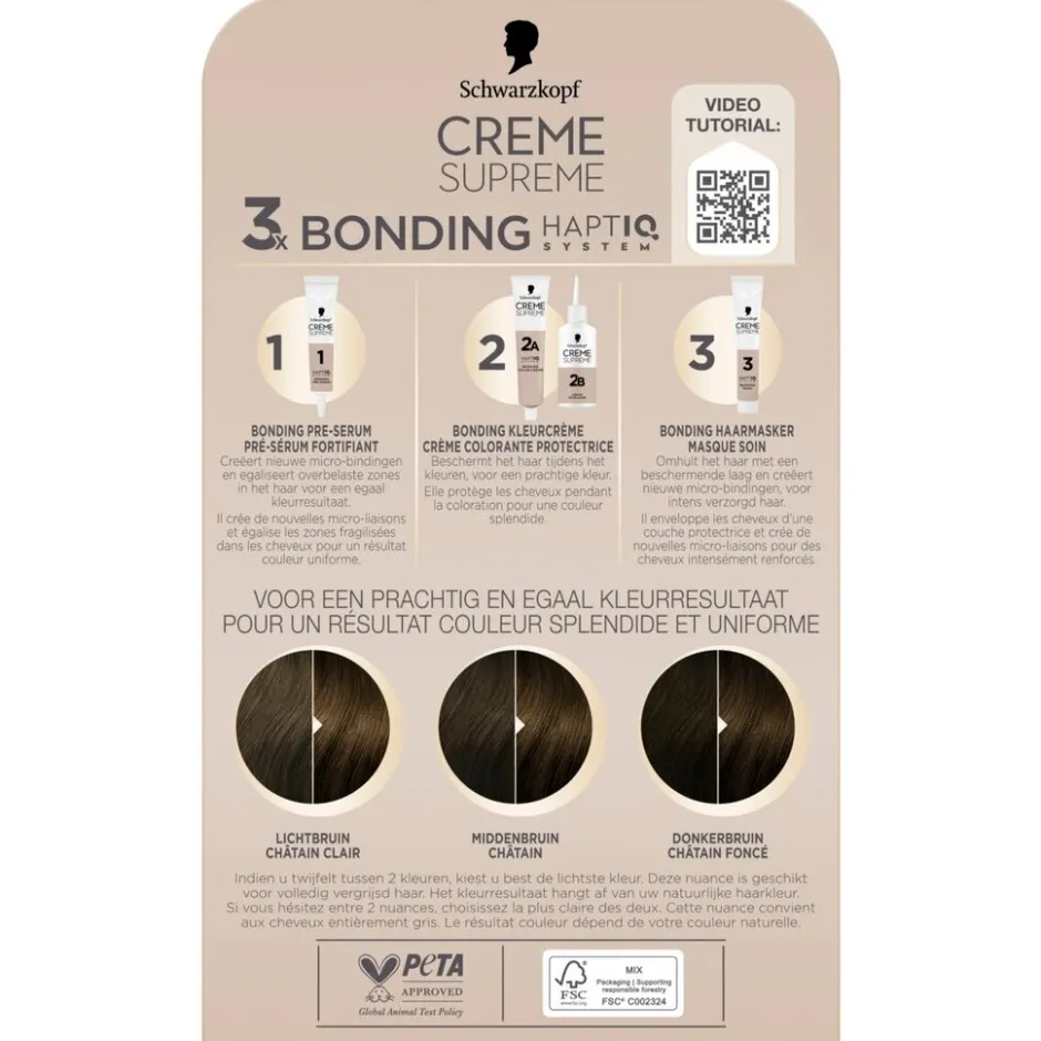 5-0 Natuurlijk Bruin Verzorgende Crèmekleuring|Schwarzkopf creme supreme Clearance