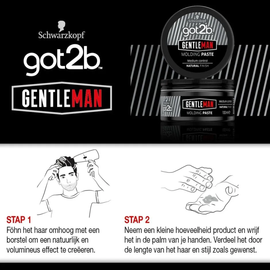 Got2B Schwarzkopf Gentleman Molding Paste< Haarpasta