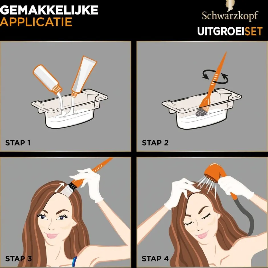 Schwarzkopf R1 Licht- Tot Middenbruin Haarverf Uitgroeiset|Schwarzkopf Color Outlet