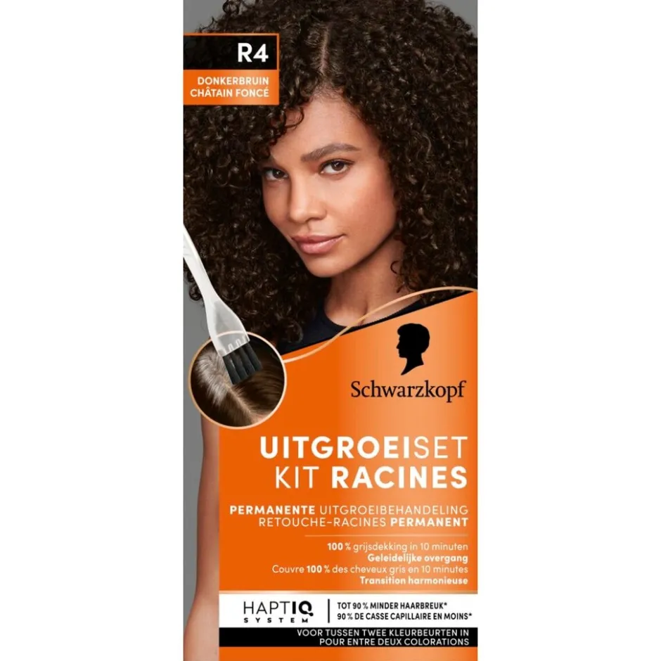 Schwarzkopf Vital R4 Donkerbruin Haarverf Uitgroeiset|Schwarzkopf Color Outlet