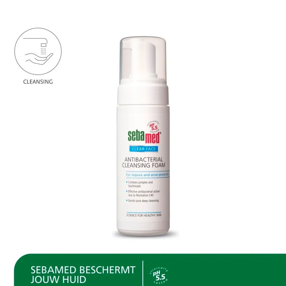 Clear Face Antibacterial Cleansing Foam|Sebamed Best