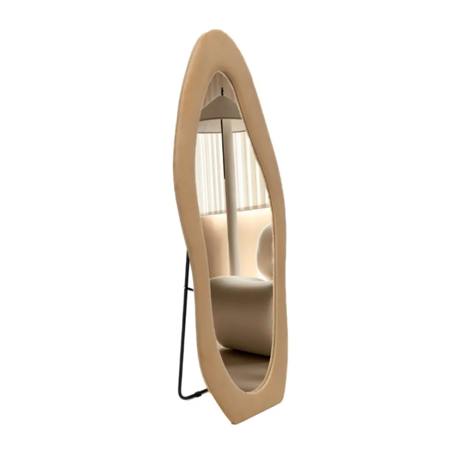 Gestoffeerde Staande Spiegel Shaped|SensaHome Outlet
