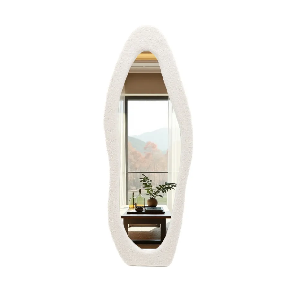 Gestoffeerde Staande Spiegel Shaped|SensaHome Outlet