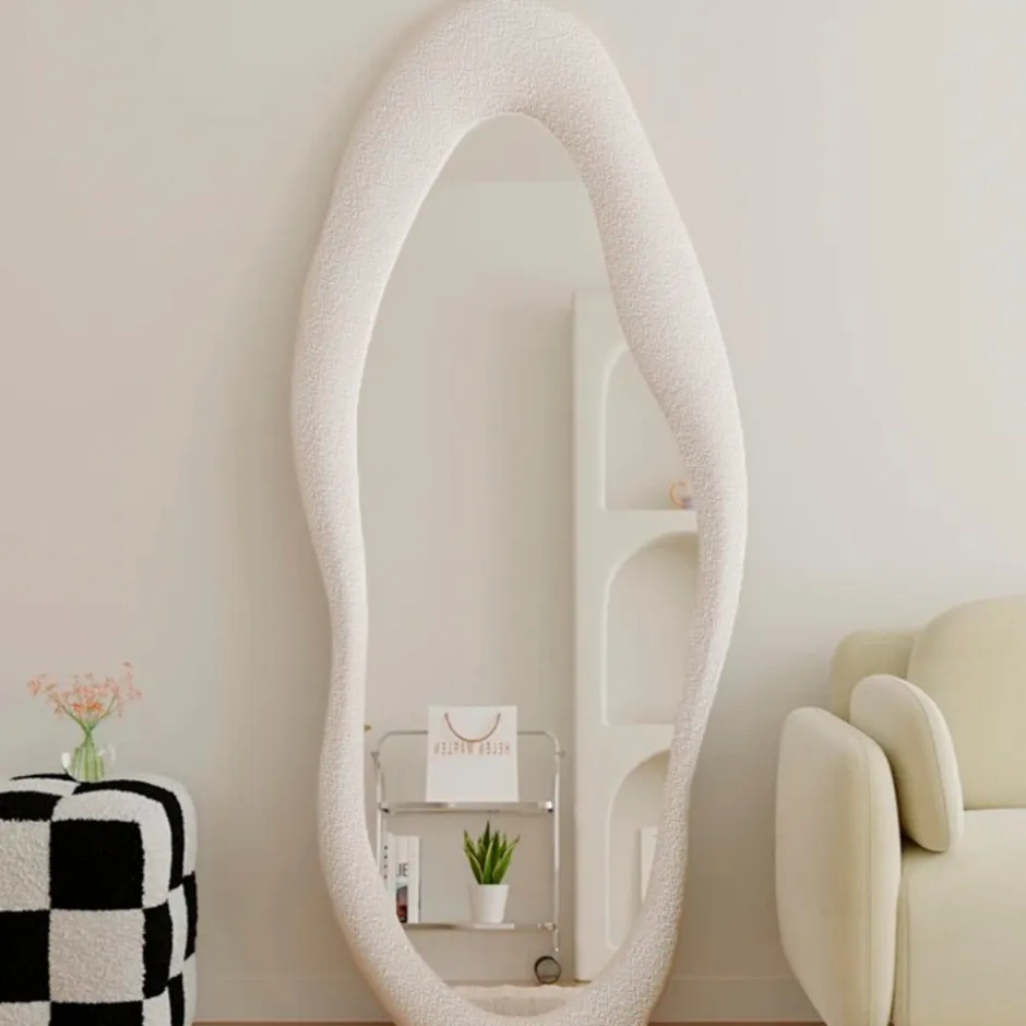 Gestoffeerde Staande Spiegel Shaped|SensaHome Outlet
