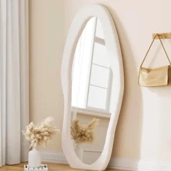 Gestoffeerde Staande Spiegel Shaped|SensaHome Outlet