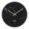 SensaHome Glazen Wandklok 30cm Minimalistische Marmeren Design met Stille uurwerk< Woonaccessoires