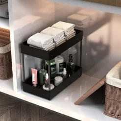 SensaHome Gootsteenkast Organizer 2-Laags Duo Keukenrek Kruidenrek Onderkastrek< Keuken