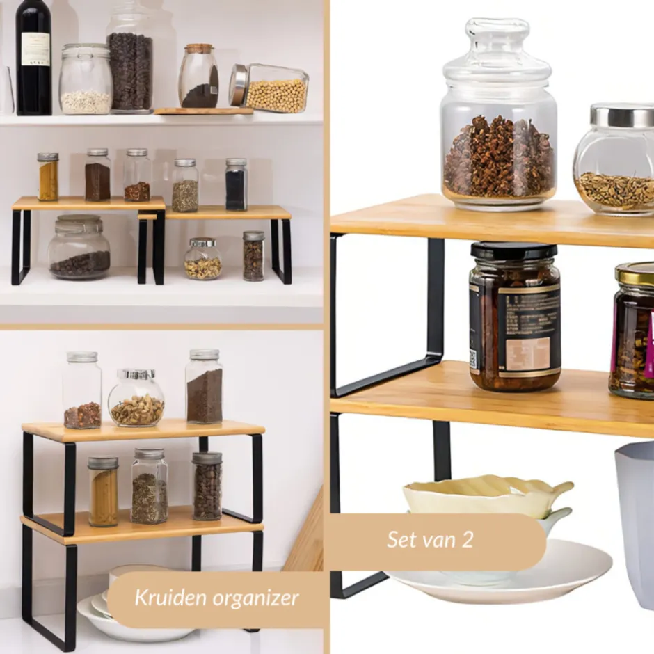 SensaHome Keuken Organizer Bureau Organizer Aanrecht Organizer Set van 2< Keuken