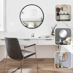 SensaHome Moderne Design Ronde Wandspiegel< Woonaccessoires