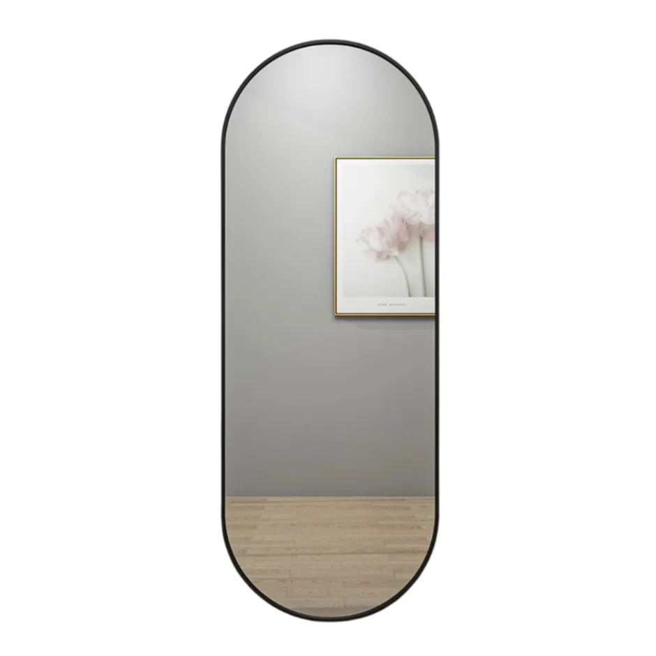 Oval Wandspiegel met Metalen Rand Minimalistisch Design|SensaHome Best