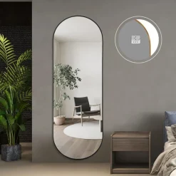 Oval Wandspiegel met Metalen Rand Minimalistisch Design|SensaHome Best