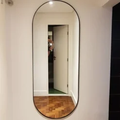 Oval Wandspiegel met Metalen Rand Minimalistisch Design|SensaHome Best