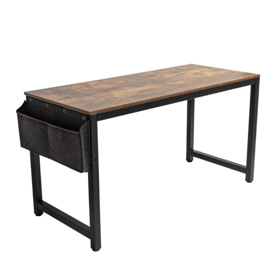 SensaHome Retro Schrijftafel Bureau Computertafel met Metalen Frame< Kinderbureaus