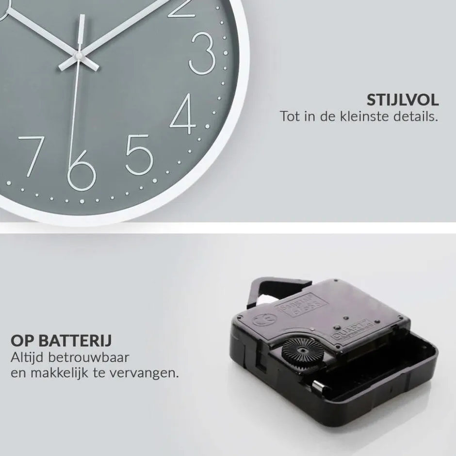 SensaHome Wandklok Minimalistische Design Stille Uurwerk TM20050-4< Woonaccessoires