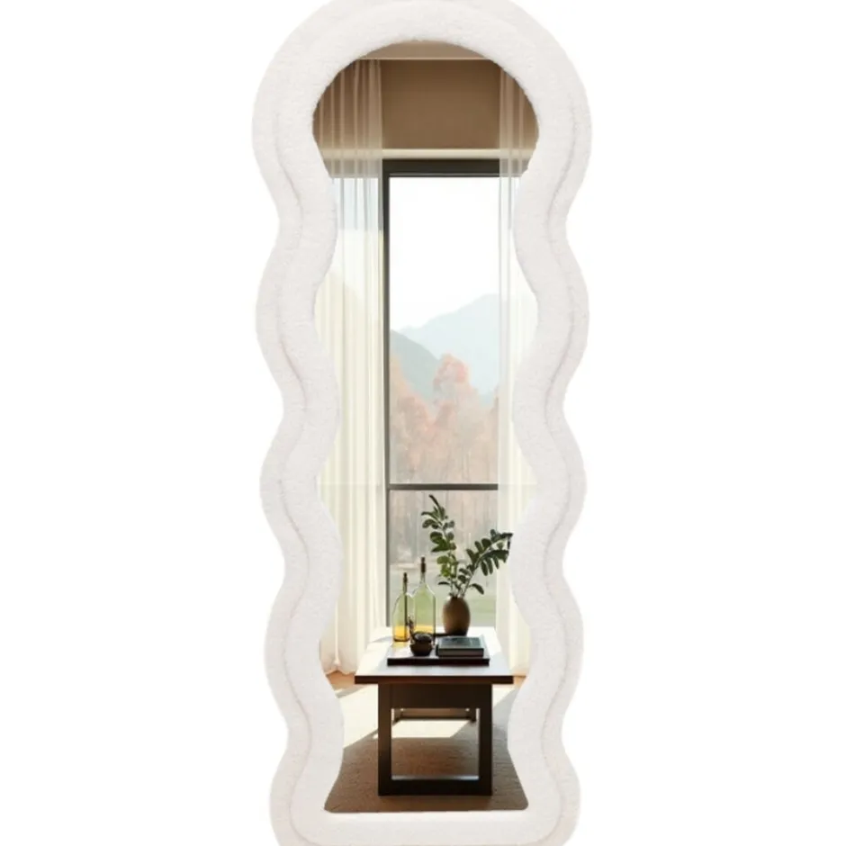 Wavy Gestoffeerde Staande Spiegel|SensaHome New