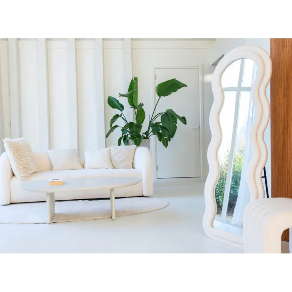 Wavy Gestoffeerde Staande Spiegel|SensaHome New