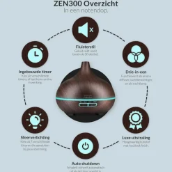 ZEN300 Aroma Diffuser Met Etherische Oliën|SensaHome Discount