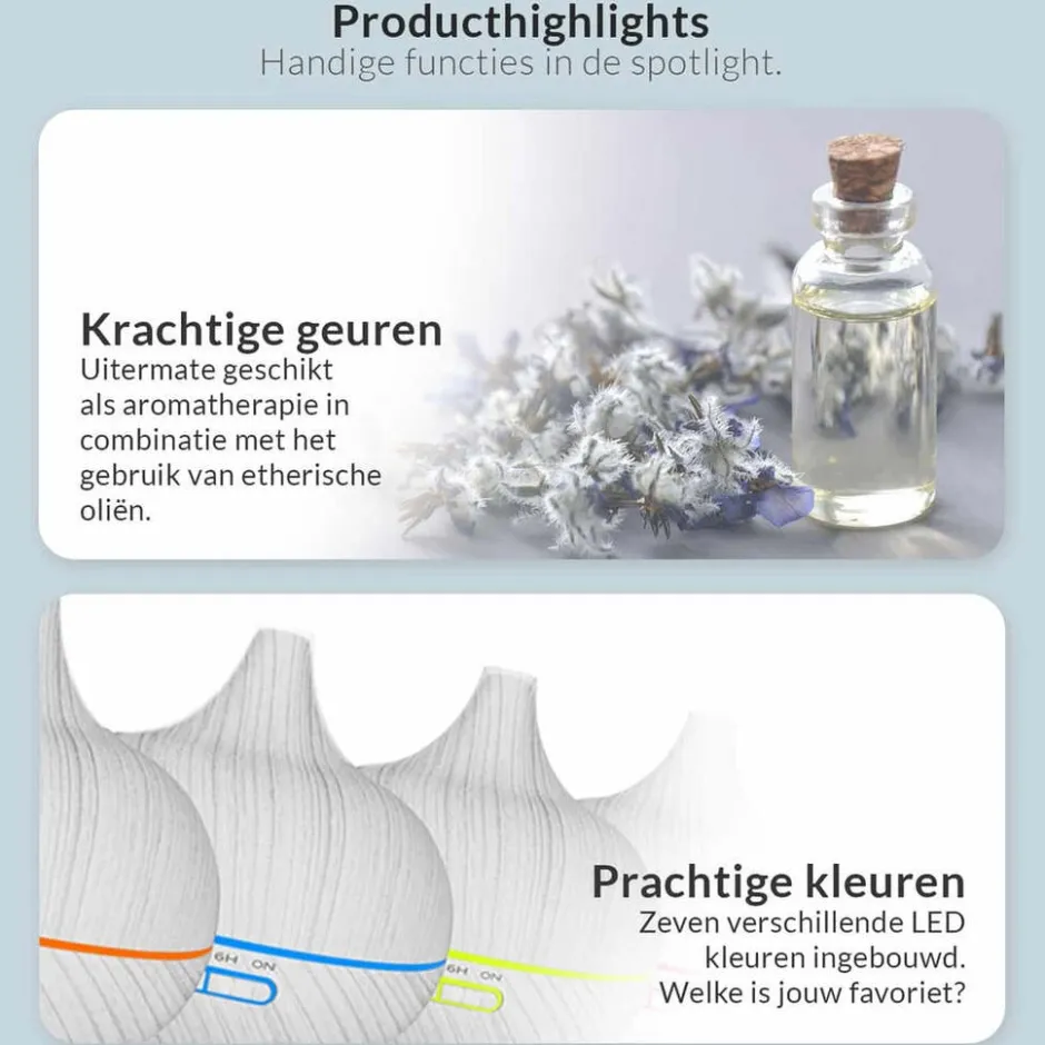 SensaHome ZEN300 Aroma Diffuser Inclusief 3 Flesjes Etherische Oliën< Aromatherapie