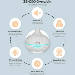 SensaHome ZEN300 Aroma Diffuser Inclusief 3 Flesjes Etherische Oliën< Aromatherapie