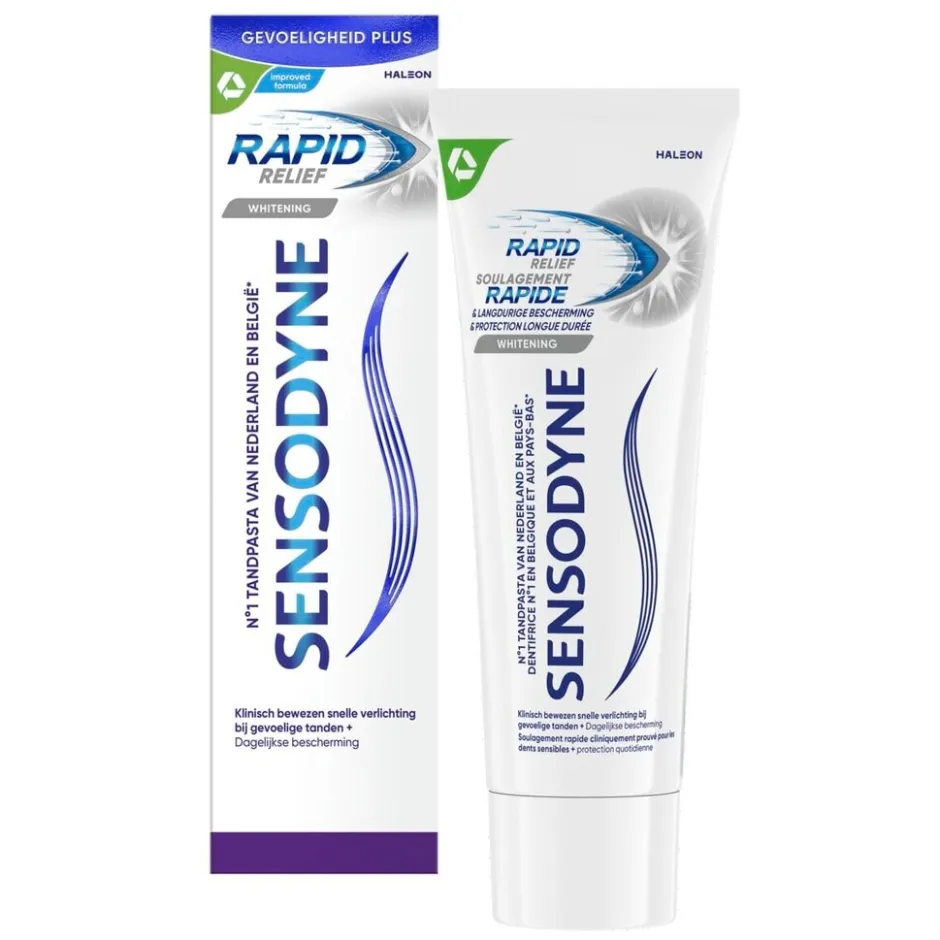 Sensodyne Rapid Relief Whitening Tandpasta< Tandpasta