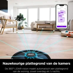 Shark 2-in-1 Robotstofzuiger met Dweilfunctie en Laadstation RV2620WDEU< Stofzuigers