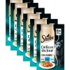 Délices du Jour in Saus met Zalm, Tonijn & Forel Maaltijdzakjes Kattenvoer|Sheba Clearance