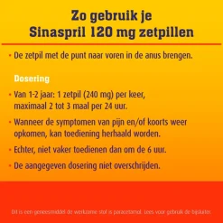 Sinaspril Paracetamol 240mg Zetpillen< Pijn