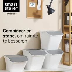 SmartStore Set van 3 Stevige Opbergbox Collect Stack-it 37L< Opbergen