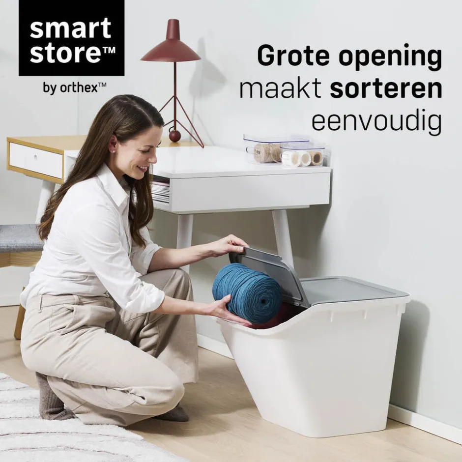 SmartStore Set van 3 Stevige Opbergbox Collect Stack-it 37L< Opbergen