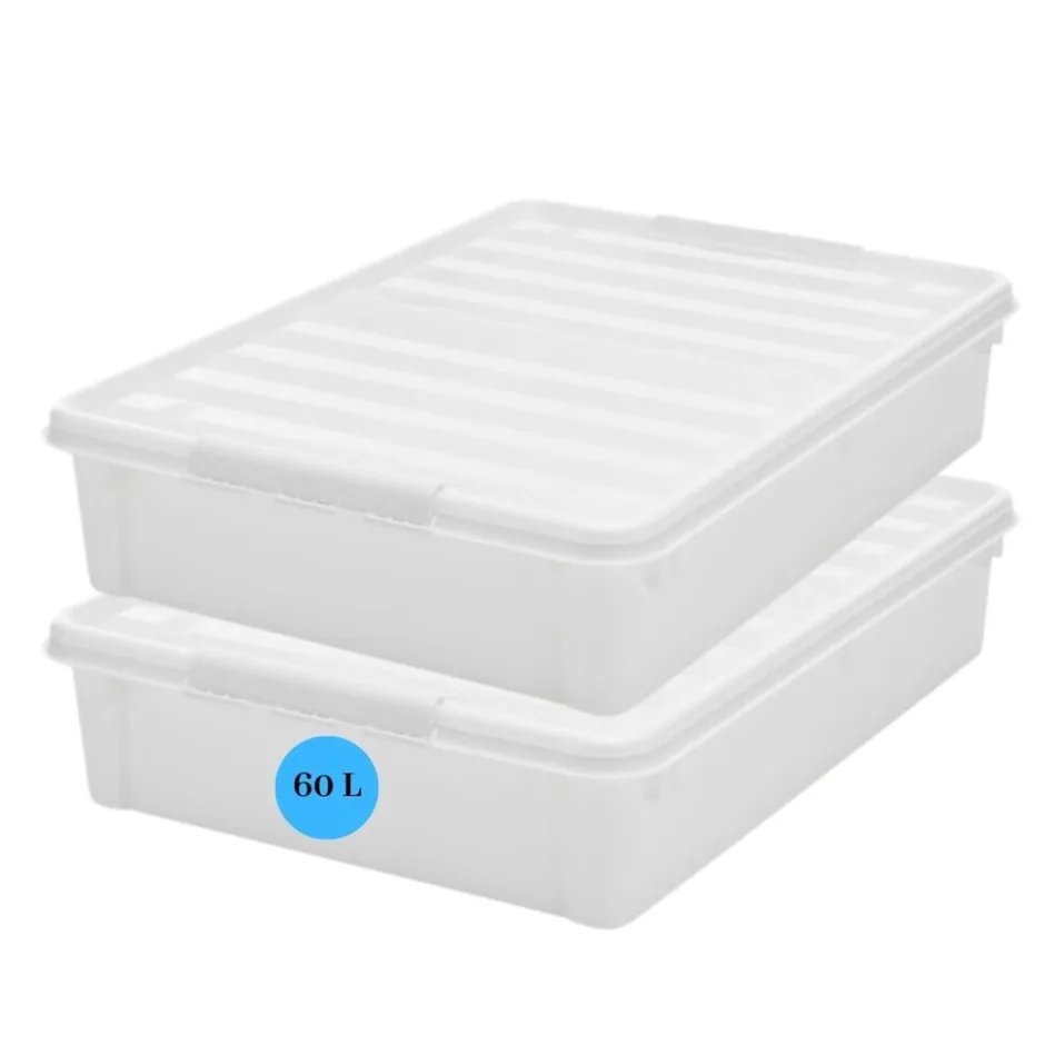 Set van 2 Stevige Opbergbox Bedroller 60L|SmartStore